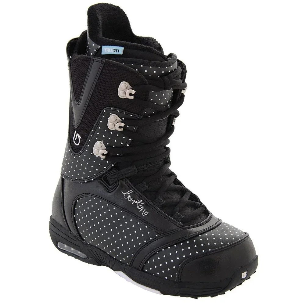 NEW Burton Lodi Womens Snowboard Boots!  Sizes 5 or 5.5  Black  White Polka Dots